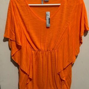 New directions Orange Women's Top